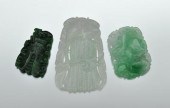 A Lot of Three Jadeite Carving