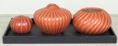 A LOT OF THREE JEMEZ REDWARE R
