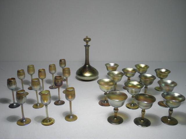 A Louis Comfort Tiffany art glass