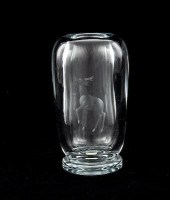 A Louis Kuhne Etched Crystal V