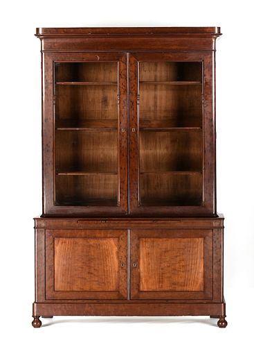 A LOUIS PHILIPPE BURLED MAHOGANY