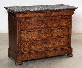 A LOUIS PHILIPPE FIGURED WALNU