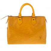 A LOUIS VUITTON EPI SPEEDY 25