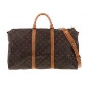 A LOUIS VUITTON KEEPALL BANDOU