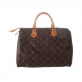 A LOUIS VUITTON MONOGRAM SPEED