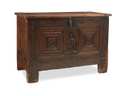 A LOUIS XIII CARVED OAK CHESTA