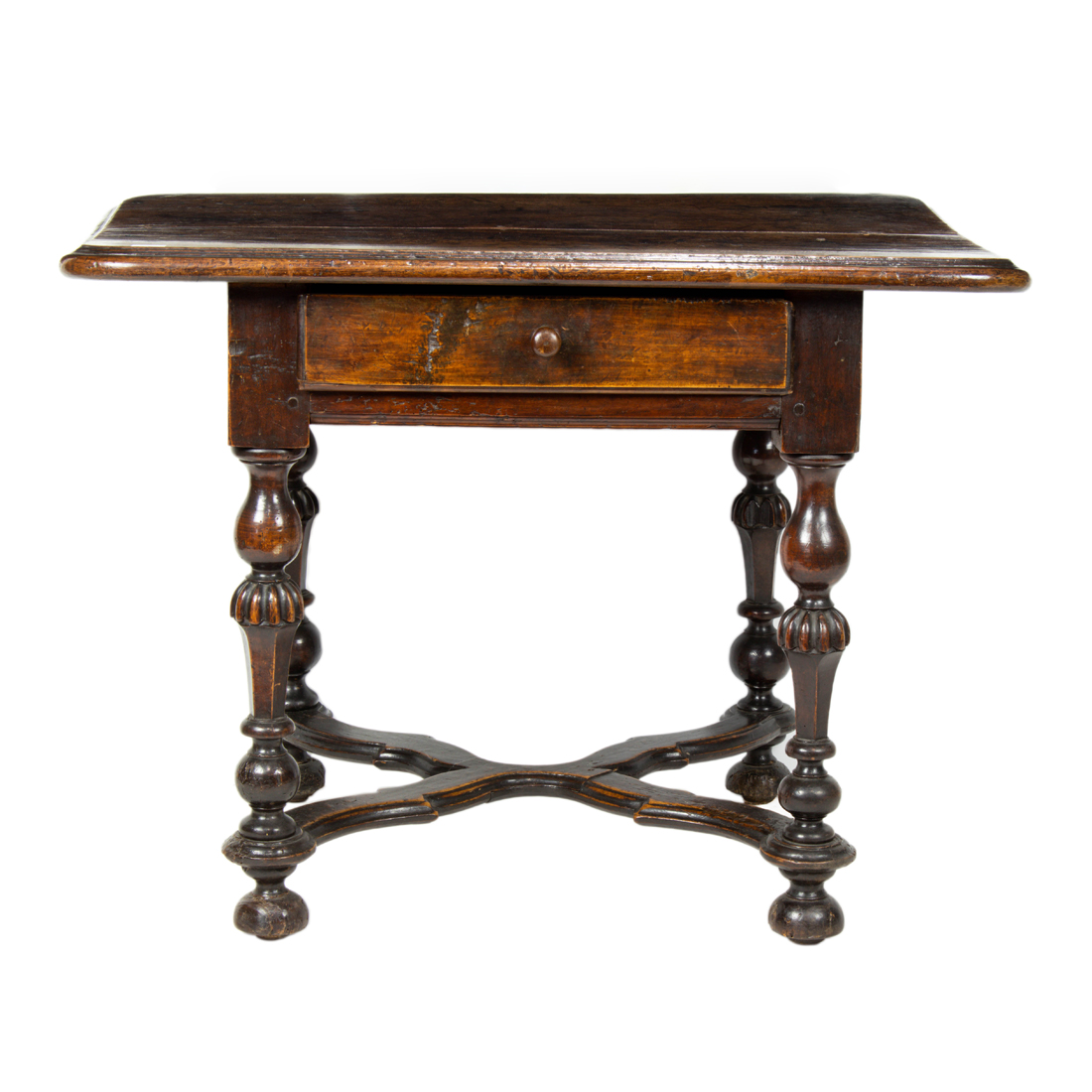 A LOUIS XIII WALNUT TABLE EARLY