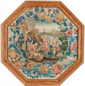 A LOUIS XIV PETIT POINT NEEDLE