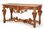 A LOUIS XIV STYLE CARVED OAK S