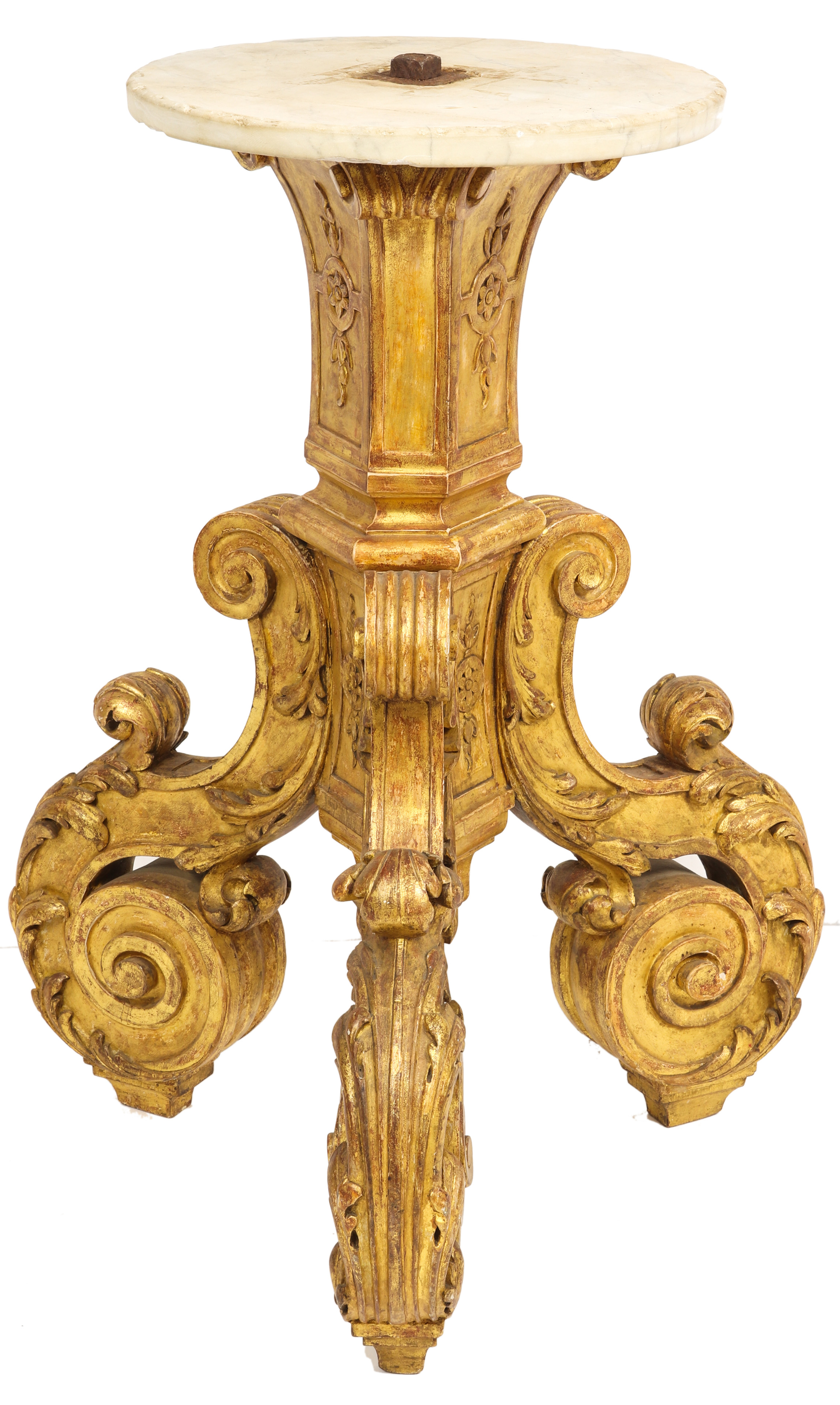 A LOUIS XIV STYLE GILTWOOD CENTER