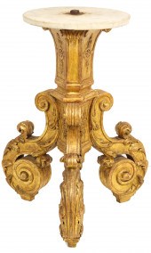 A LOUIS XIV STYLE GILTWOOD CEN