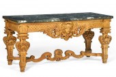 A LOUIS XIV STYLE WALNUT CONSO