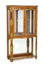 A LOUIS XIV STYLE WALNUT VITRI