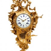 A Louis XV Gilt Bronze Cartel