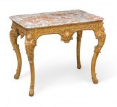 A LOUIS XV GILTWOOD SIDE TABLE