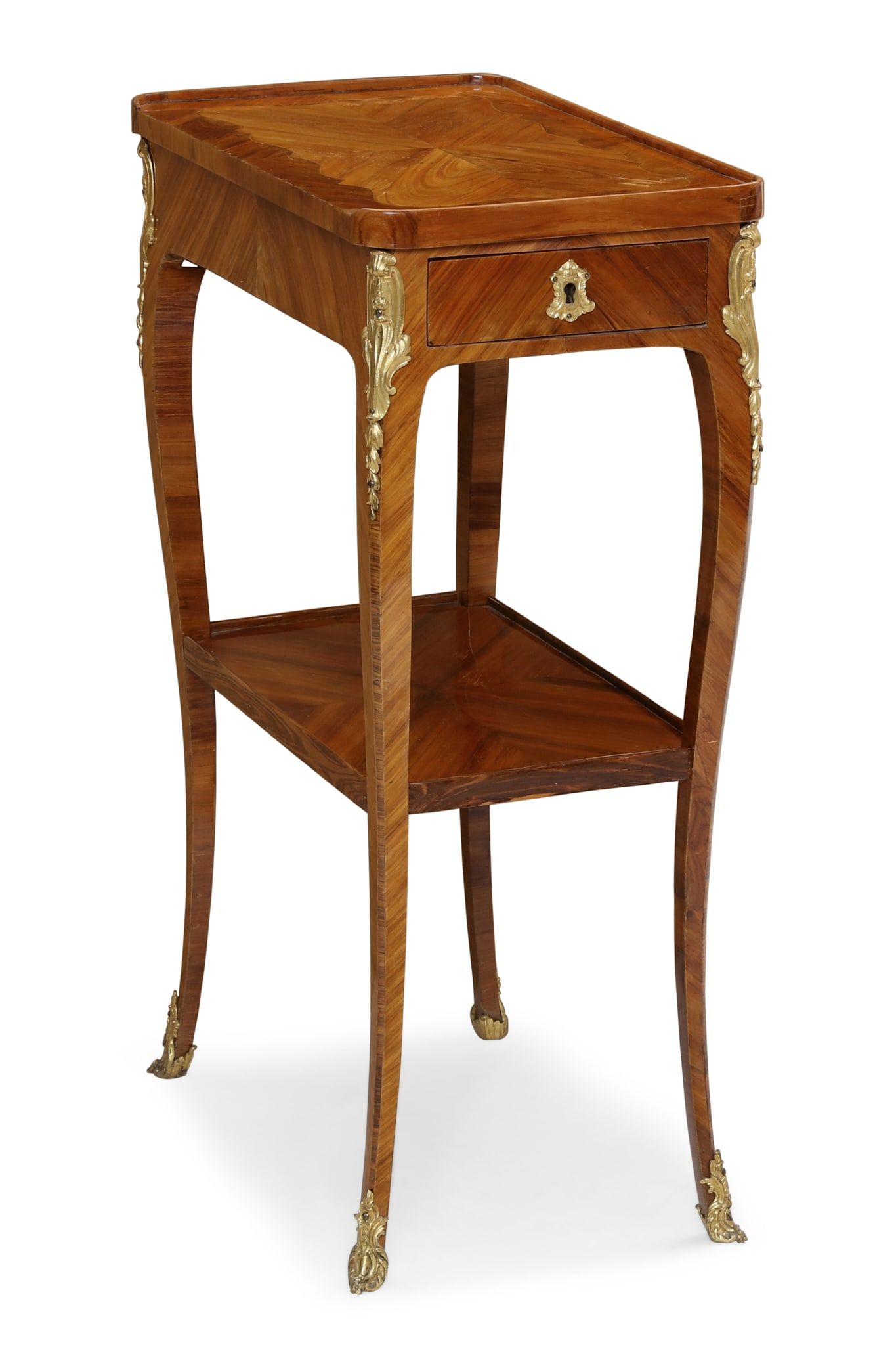 A LOUIS XV INLAID WALNUT TABLE A