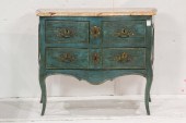 A LOUIS XV POLYCHROME DECORATE