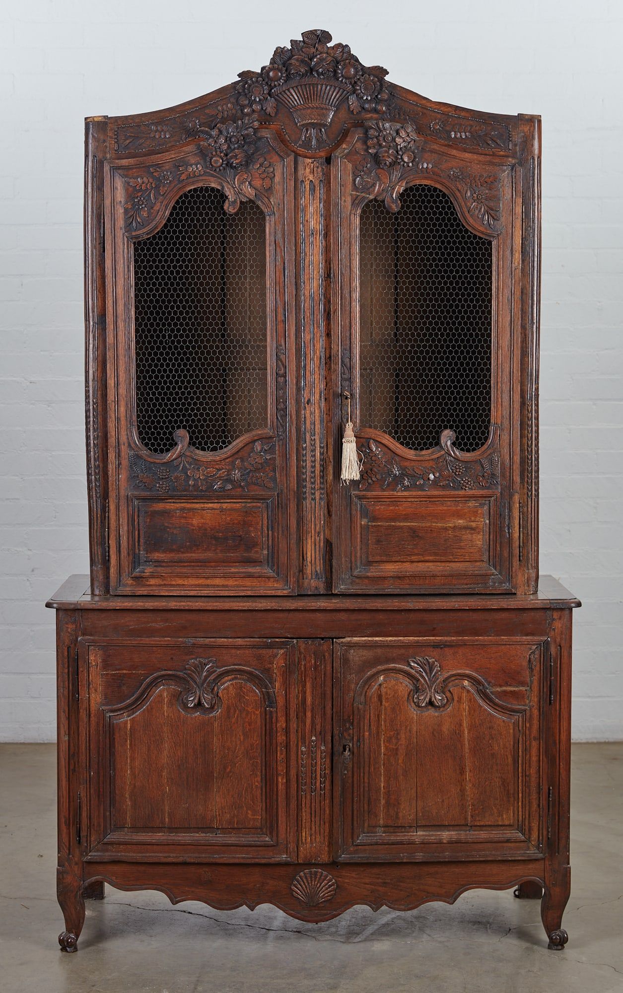 A LOUIS XV PROVINCIAL OAK BUFFET