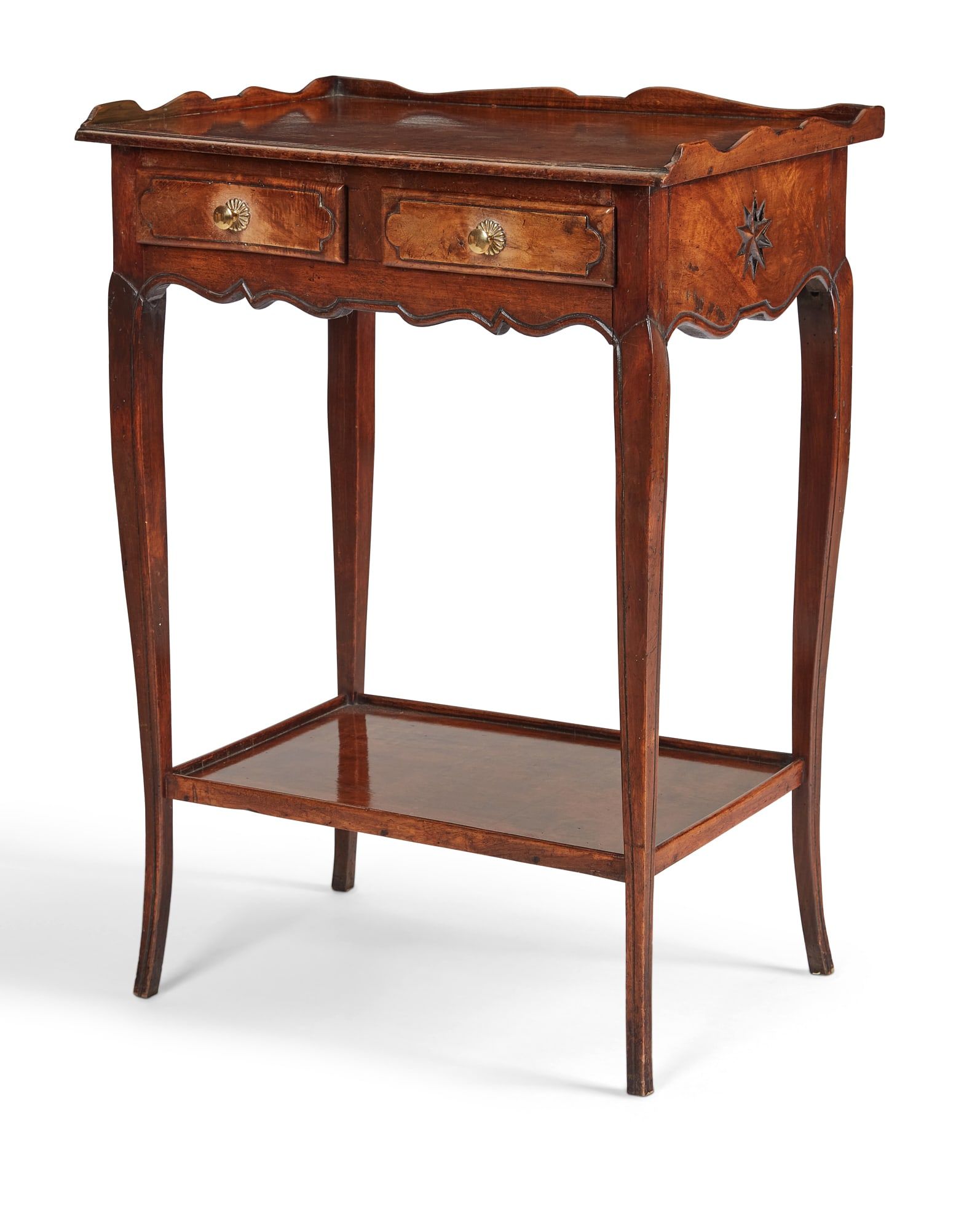 A LOUIS XV PROVINCIAL WALNUT TABLEA