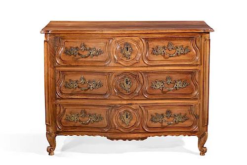 A LOUIS XV PROVINCIAL WALNUT