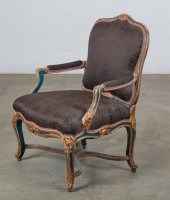 A LOUIS XV STYLE ARMCHAIRA Lou