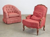 A LOUIS XV STYLE BERGERE WITH