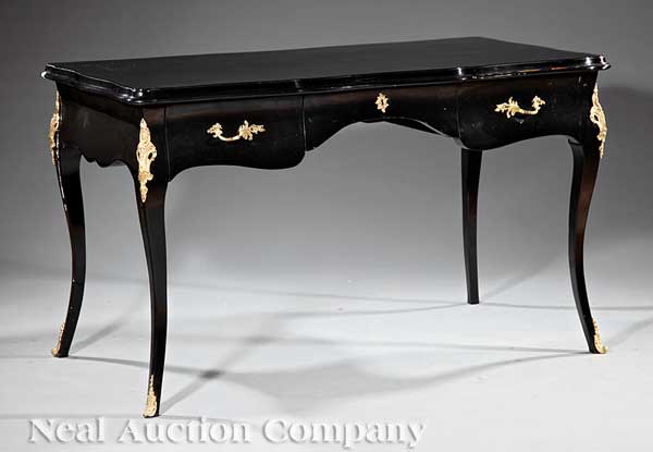 A Louis XV-Style Black Lacquer