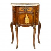 A LOUIS XV STYLE DEMILUNE CHES