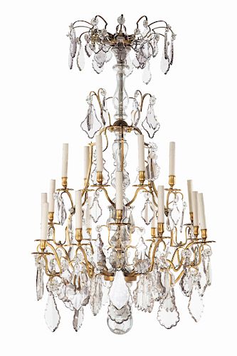 A LOUIS XV STYLE EIGHTEEN LIGHT