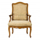 A LOUIS XV STYLE FAUTEUIL 19TH