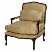 A LOUIS XV STYLE FAUTEUIL WITH