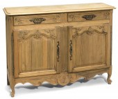 A Louis XV style fruitwood buf