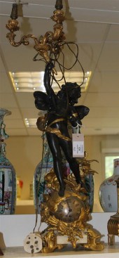 A Louis XV style gilt metal an