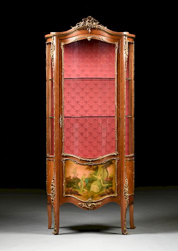 A LOUIS XV STYLE GILT BRONZE