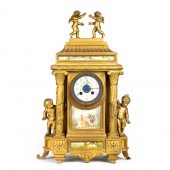 A LOUIS XV STYLE GILT BRONZE P