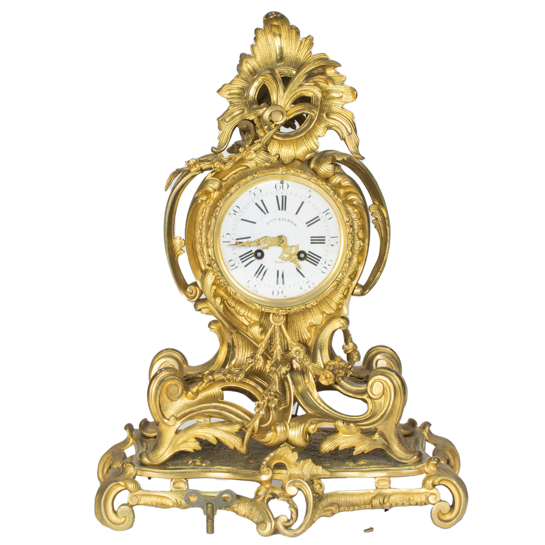 A LOUIS XV STYLE GILT BRONZE MANTEL