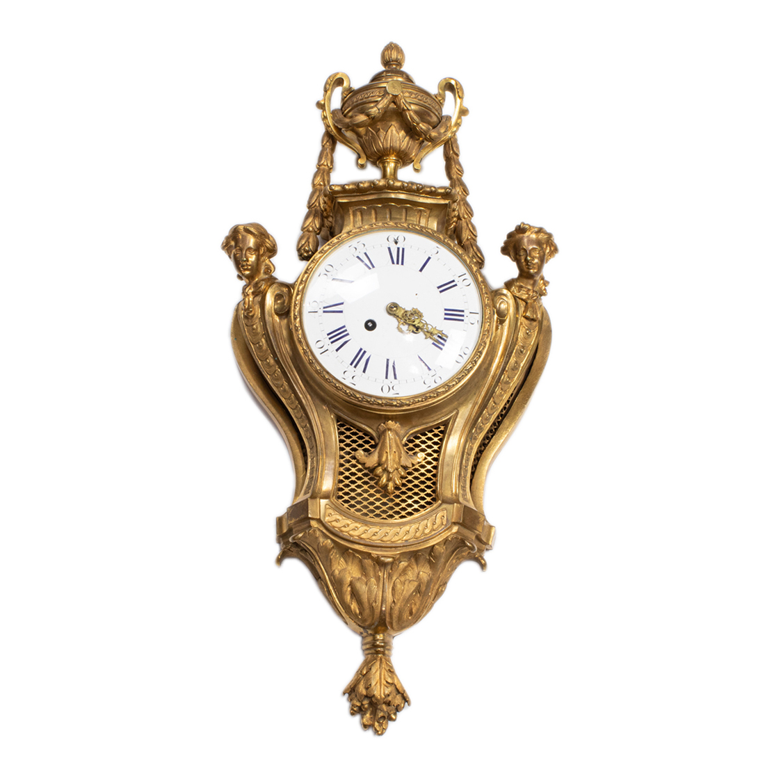 A LOUIS XV STYLE GILT BRONZE CARTEL