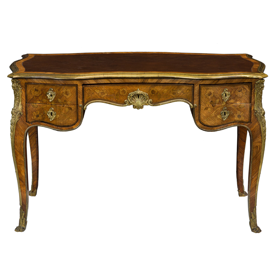 A LOUIS XV STYLE GILT BRONZE AND
