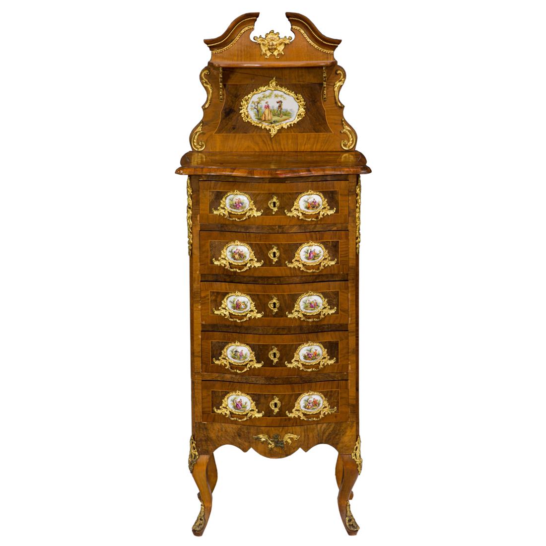 A LOUIS XV STYLE GILT BRONZE AND