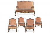 A LOUIS XV STYLE GILTWOOD SUIT
