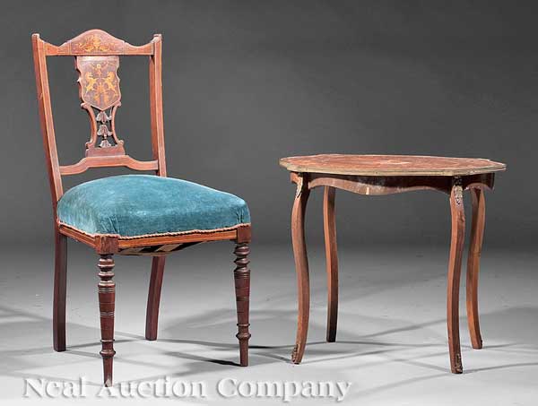 A Louis XV-Style Inlaid Mahogany
