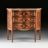 A LOUIS XV STYLE MARBLE TOPPED