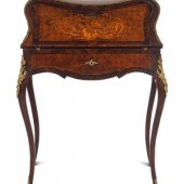 A Louis XV Style Marquetry Bur