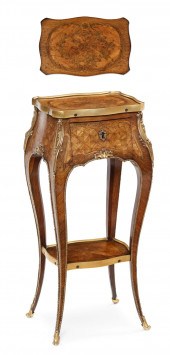 A LOUIS XV STYLE MARQUETRY INL