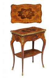 A LOUIS XV STYLE  MARQUETRY SA