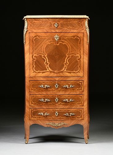 A LOUIS XV STYLE ORMOLU MOUNTED