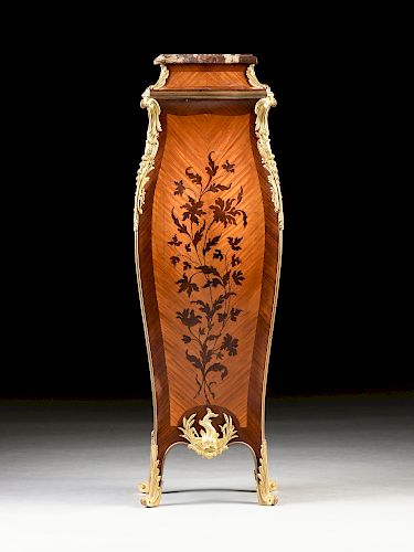 A LOUIS XV STYLE ORMOLU MOUNTED AND