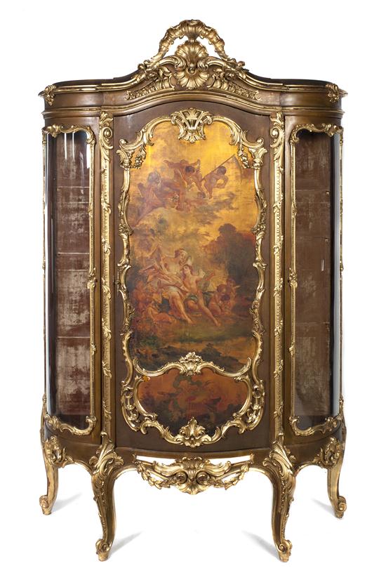 A Louis XV Style Parcel Gilt Vernis