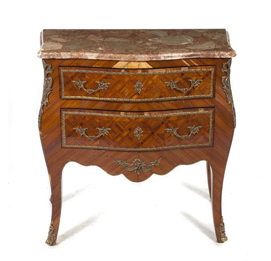A Louis XV Style Parquetry and Gilt