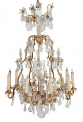A LOUIS XV STYLE TEN LIGHT CHA